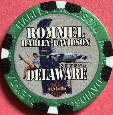 Harley Davidson Wide Print Poker Chip from Rommel HD in Smyrna, Delaware PIN UP