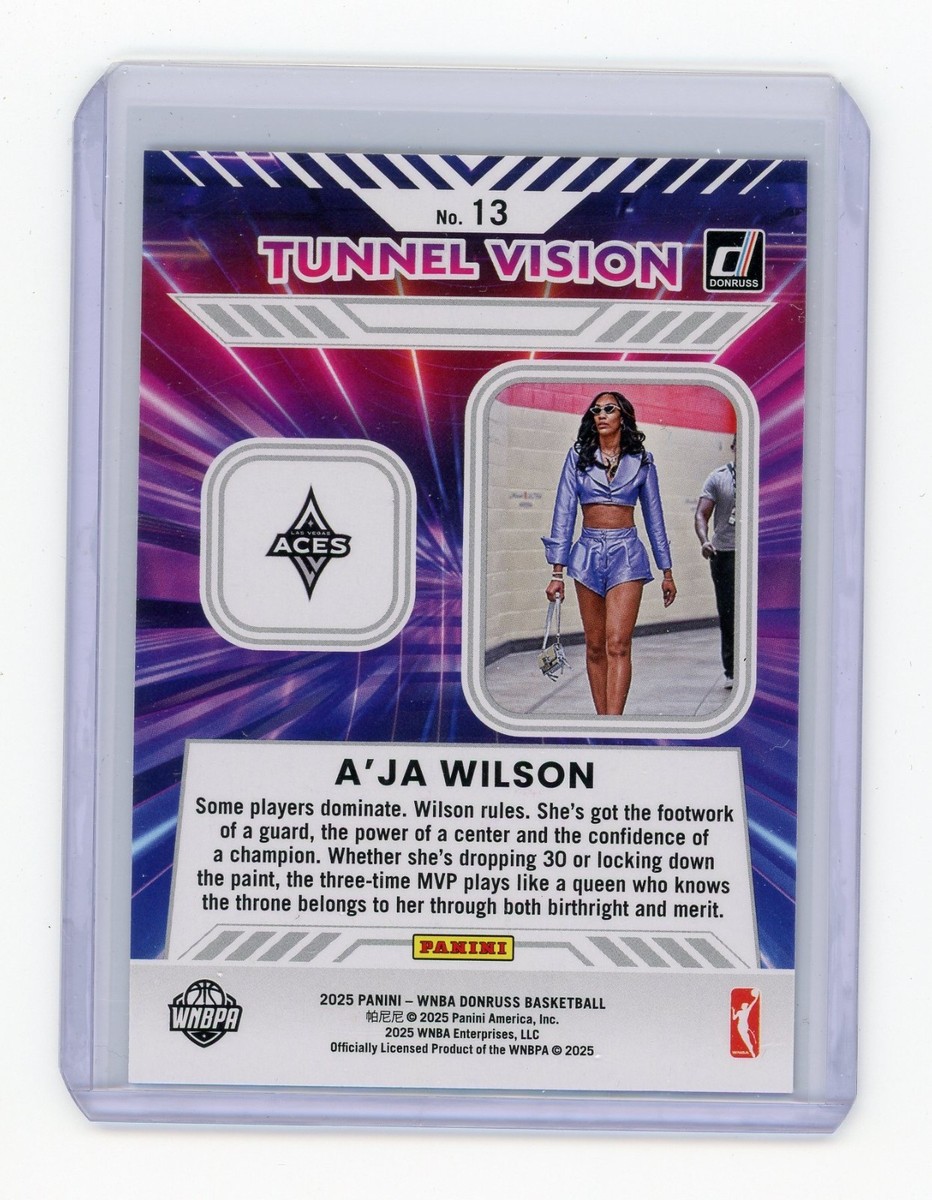 2025 Panini Donruss Basketball A'JA WILSON Tunnel Vision Press