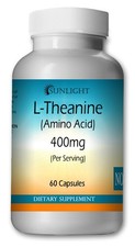 L-Theanine 400mg Serving, 60 Capsules - Double Strength by Sunlight Best