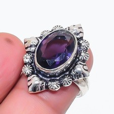 Purple Amethyst Gemstone 925 Sterling Silver Jewelry All Size Ring For Gift