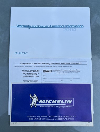 Buick Rainier 2004 juego manual del propietario con estuche OEM - Imagen 8 de 10