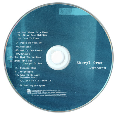 Sheryl Crow   Detours CD 2008 Pop Rock A&M Interscope Records Album