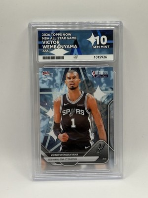Victor Wembanyama All Stars Topps Now Gem Mint 10 Ace Grading NBA