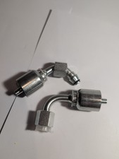 (2) Chinese Mini Excavator 90 Crimp Connector M14x1.5 DIN 1/4" Id Hose 