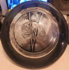 2 1930s Ford V8 Hubcaps 1936 1937 1938 Blue Hubcap Wheel Cover Antique