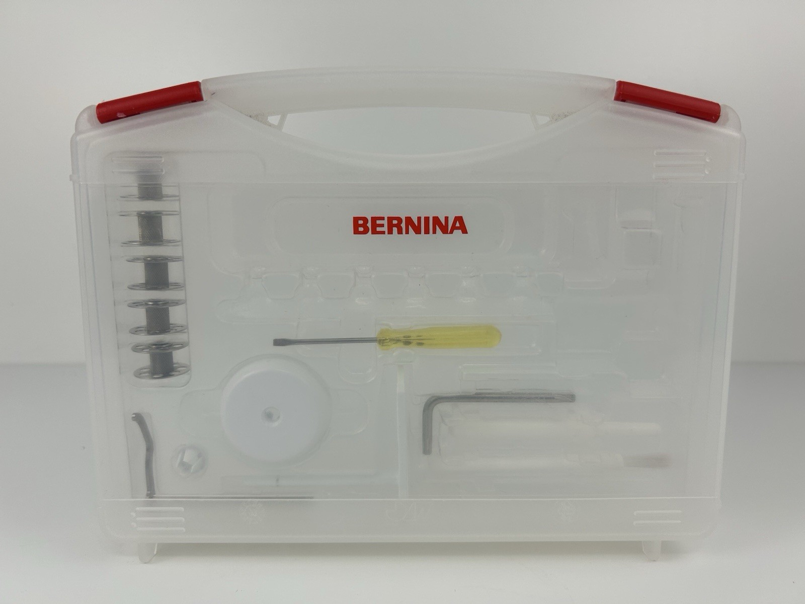 Bernina Clear Sewing Case Storage Accessory Carrying Box + Accessories - No Feet