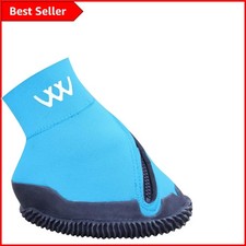 Machine Washable Blue Hoof Boot with Grooved Sole for Enhanced Grip - Size 7 UK
