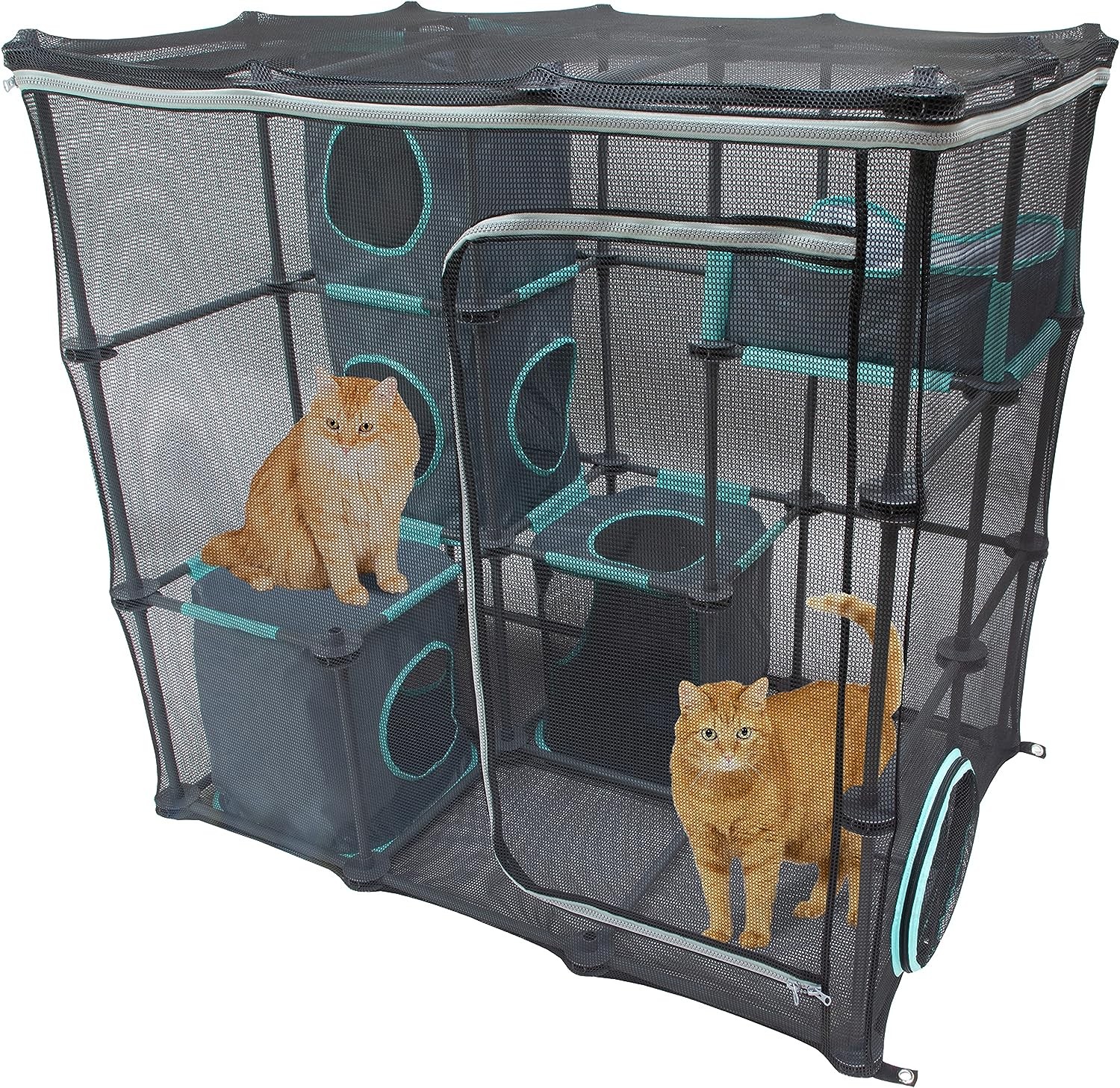 Outdoor Catio Furniture and Play Kits for Cats in Mega Black