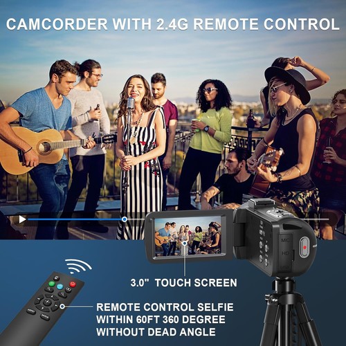 Videocámara Delmodes 8K 64MP zoom 18X WiFi visión nocturna + tarjeta de 32 GB y 2 baterías - Imagen 4 de 7