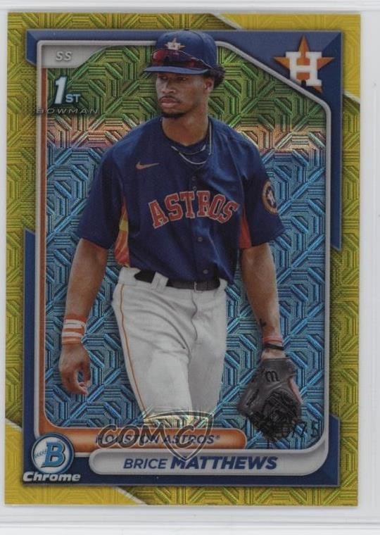 2024 Bowman Mega Box Yellow Mojo Refractor /75 Brice Matthews #BCP-69 06wy