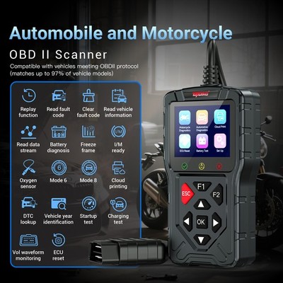 Scanner Fault Code Read Car DTC Lookup Diagnostic Tool Motorcycle Vehicle OBD2