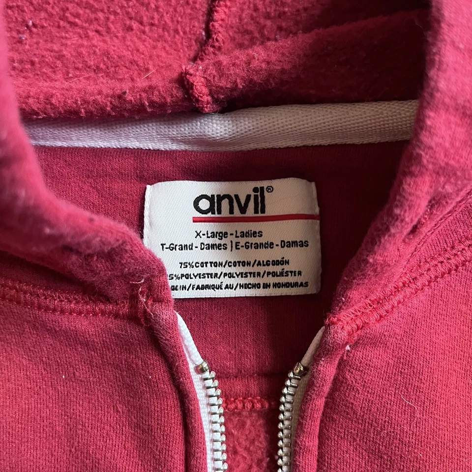 Sudadera con capucha y cremallera temática Navidad/Invierno de colección Anvil para mujer talla XL Foto 2 de 4