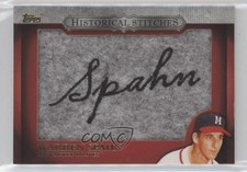 2012 Topps Manufactured Historical Stitches Warren Spahn #HS-WS HOF 0v1