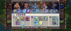 TH17 Heroes 97/98/79/71/45 | FREE NAME CHANGE | GOOD HEROE EQUIPMENT | CHEAP !!!