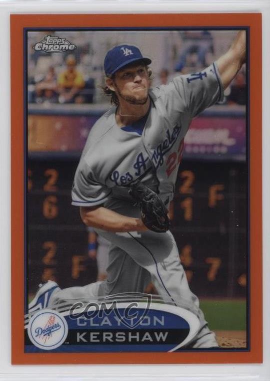 2012 Topps Chrome Retail Orange Refractor Clayton Kershaw #112 hg6