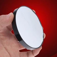  2PC 15X Magnifying Round Shape Makeup Mirror with Suction Cups Clear Wall