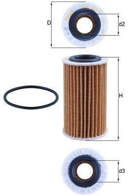 Mahle ÖLfilter OX 1267D FüR Ford-image