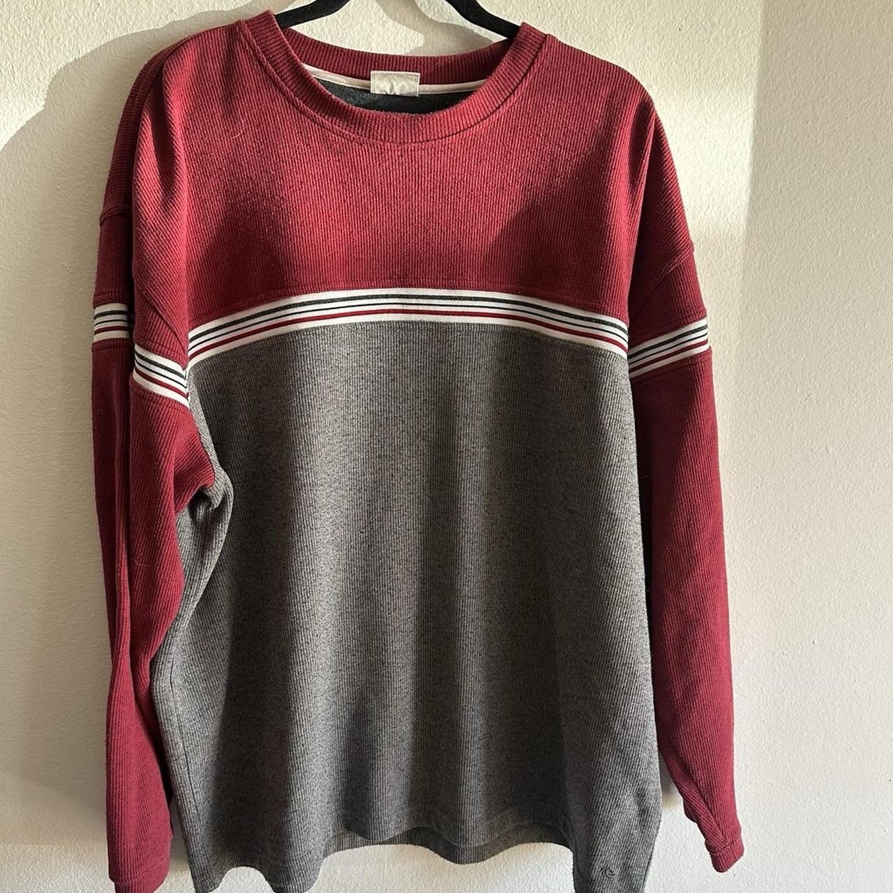 Vintage Y2K XG Xtreme Gear Striped Sweater Mens XL Pullover Ribbed Skater