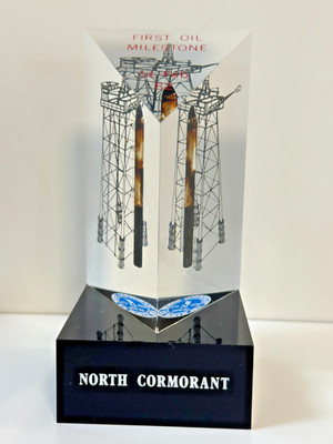 Shell Esso North Cormorant Oil Field - First Oil Milestone Display Block (1982)