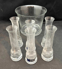 Crystal Clear 7-piece Vodka Set - Ice Bucket + 6 Vodka Glasses