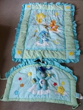 VTG Care Bears Baby Headboard  Comforter Blue Quilt Sweet Dreams