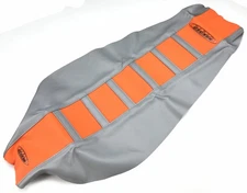 SDG 6-Rib Orange/Gray Gripper Seat Cover (95940XOX)