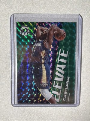 2020-21 Panini Mosaic Basketball Zion Williamson Elevate Green