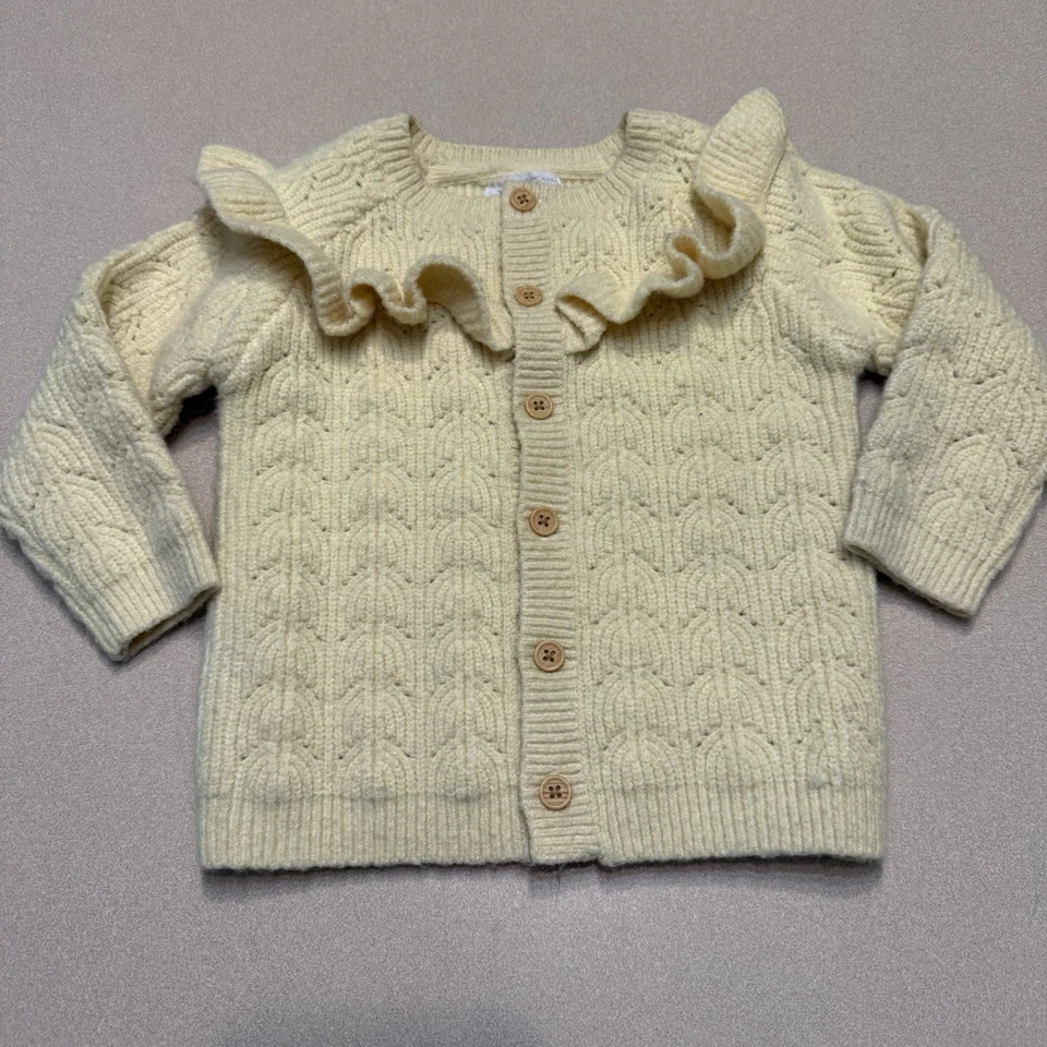 Primary Cares Mädchen 12-18 Monate Strick Wollmischung Pullover Cardigan Knopfleiste 