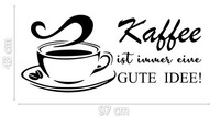 Wandtattoo Wandaufkleber Wandsticker Kaffee Spruch KüChe Wanddeko Xl 43X97Cm