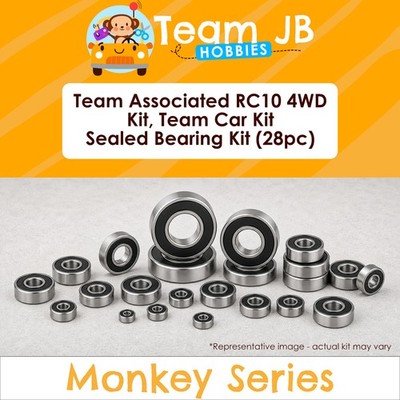 Team Associated RC10 4WD Kit, Team Car Kit - 28 Pcs Rubber Sealed Bearings Kit