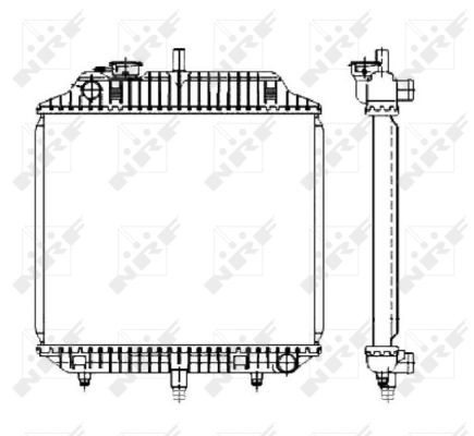 RADIATOR ENGINE COOLING 504271 FOR MERCEDES-BENZ OM 616.963 2.4L 4cyl MB Bus - Picture 5 of 9