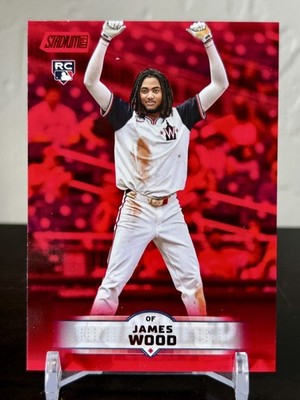 2025 Topps Stadium Club James Wood RC Red Parallel Washington Nationals  #175