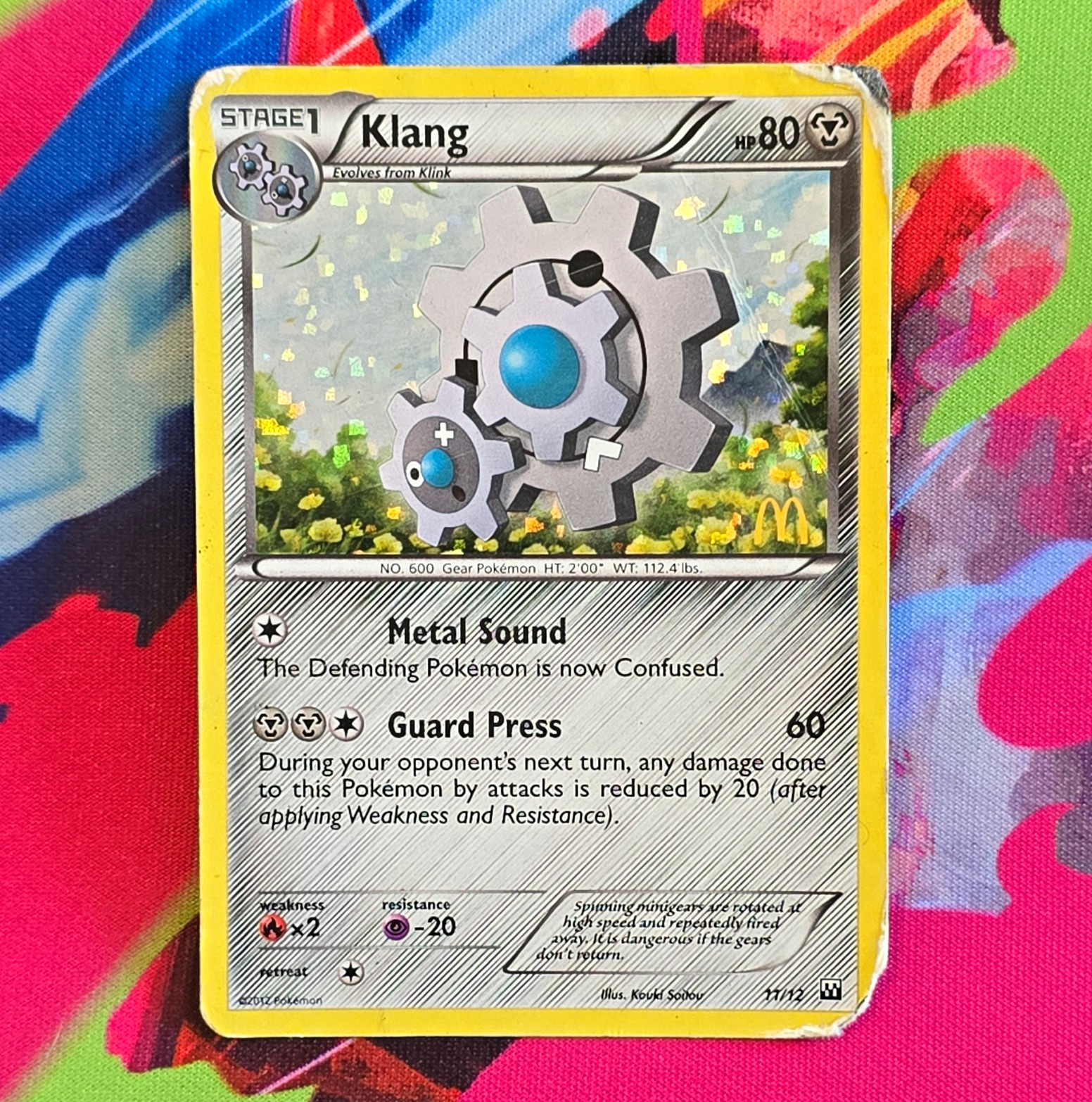 Pokemon TCG Klang 11/12 McDonald's 2012 Promo Holo Stage 1 HP 80