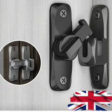 90/180 Degree Flip Door Lock Sliding Latch Anti-theft Security Gate Bolt Black