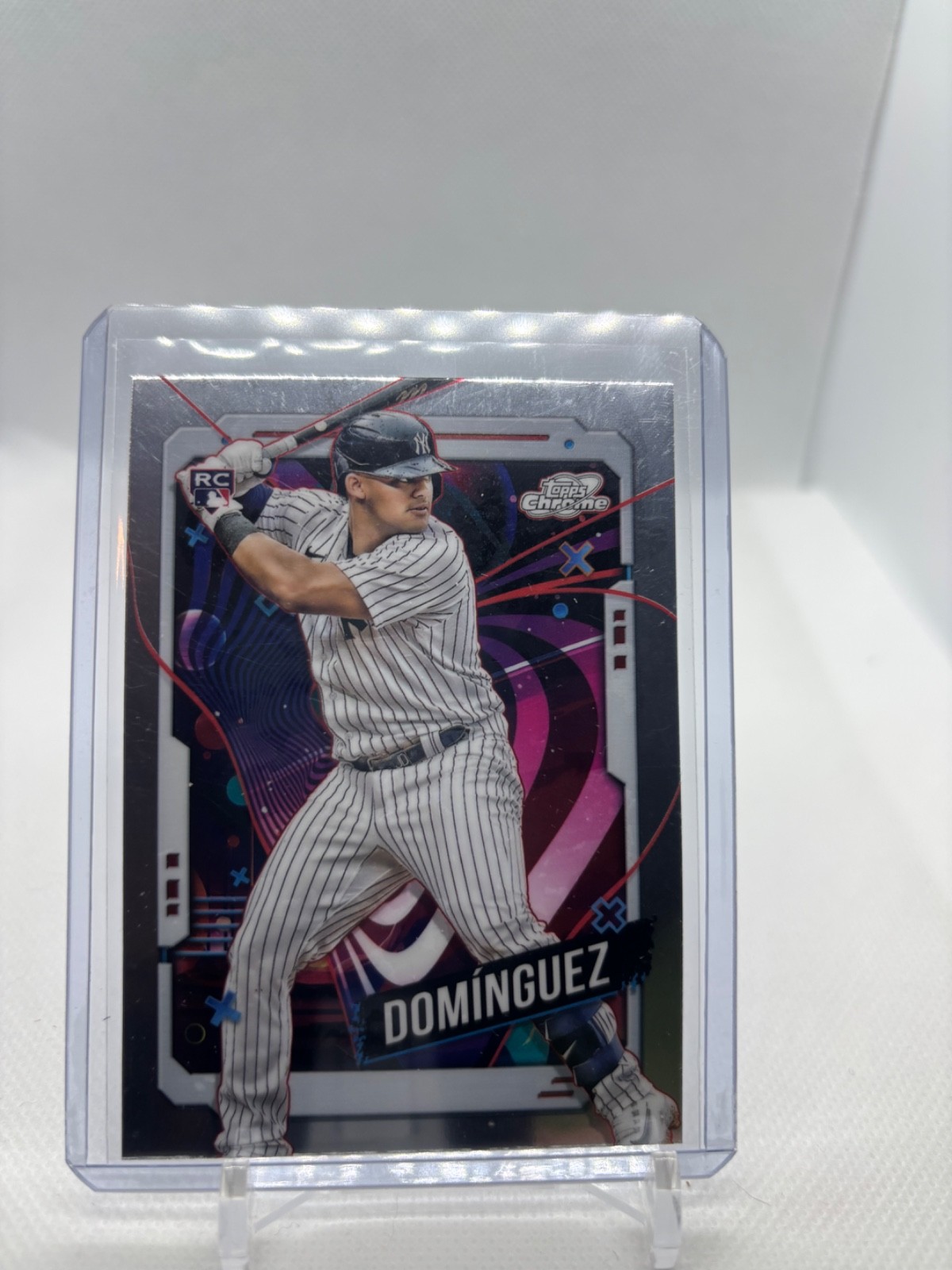 2024 Topps Chrome Cosmic Jasson Dominguez Rookie Card Yankees #89