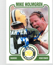 Coach Mike Holmgren Signed Browns Packers Seattle Seahawks Trading Card - 3
