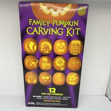 Pumpkin Pro Carving Kit 20pc Family Pumpkin with Stencils Carvers Scoops NEW
