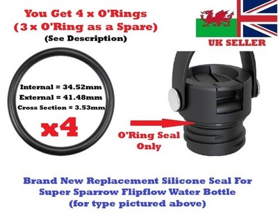 Ersatz O Ring Unterlegscheibe Dichtung für Wasserflasche Deckel passt Super Sparrow Flipflow