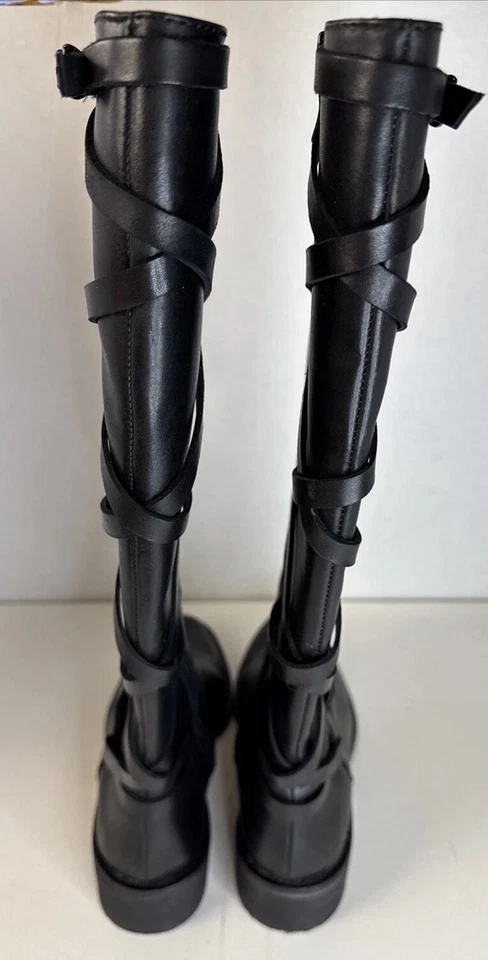 Botas de montar de cuero para mujer hasta la rodilla talla 6 B/36 negras con cremallera generación BCB Foto 3 de 4