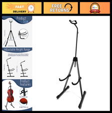 Sturdy Portable Double Bass Stand - Adjustable Folding Holder for Upright Bass,