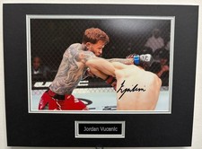 Jordan Vucenic Lightweight UFC MMA Fighter Signed 12x8 Mounted Photo +Dealer COA