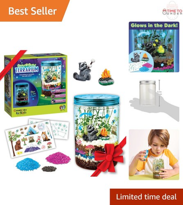 #ad Grow N Glow Terrarium Kit STEM Craft Kids Science Eco System Plant Glow $20.98