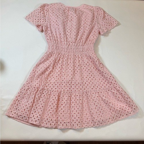 Pretty Garden Vestido Ojales Rosa Mujer’s Mediano Forrado Cuello V (Bin S) - Imagen 2 de 10