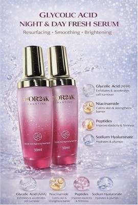D OR24K Prestige Glycolic Acid Night & Day Fresh Serum 30ml AHA Brightening