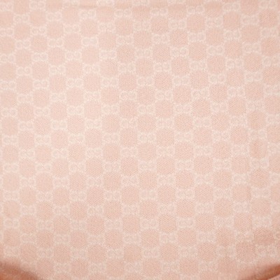 Gucci GG Monogram Wool Baby Blanket In Light Pink And White With