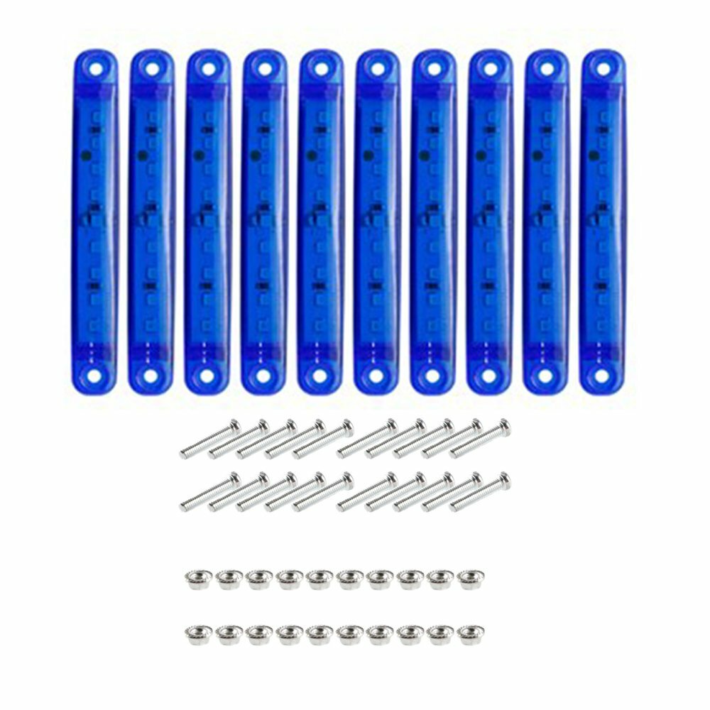 10X Blue LED Side Marker Lights Bullet Clearance Light Truck Trailer Wateproof