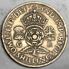 # C8453     GREAT BRITAIN     COIN,     FLORIN    1948  rim nicks