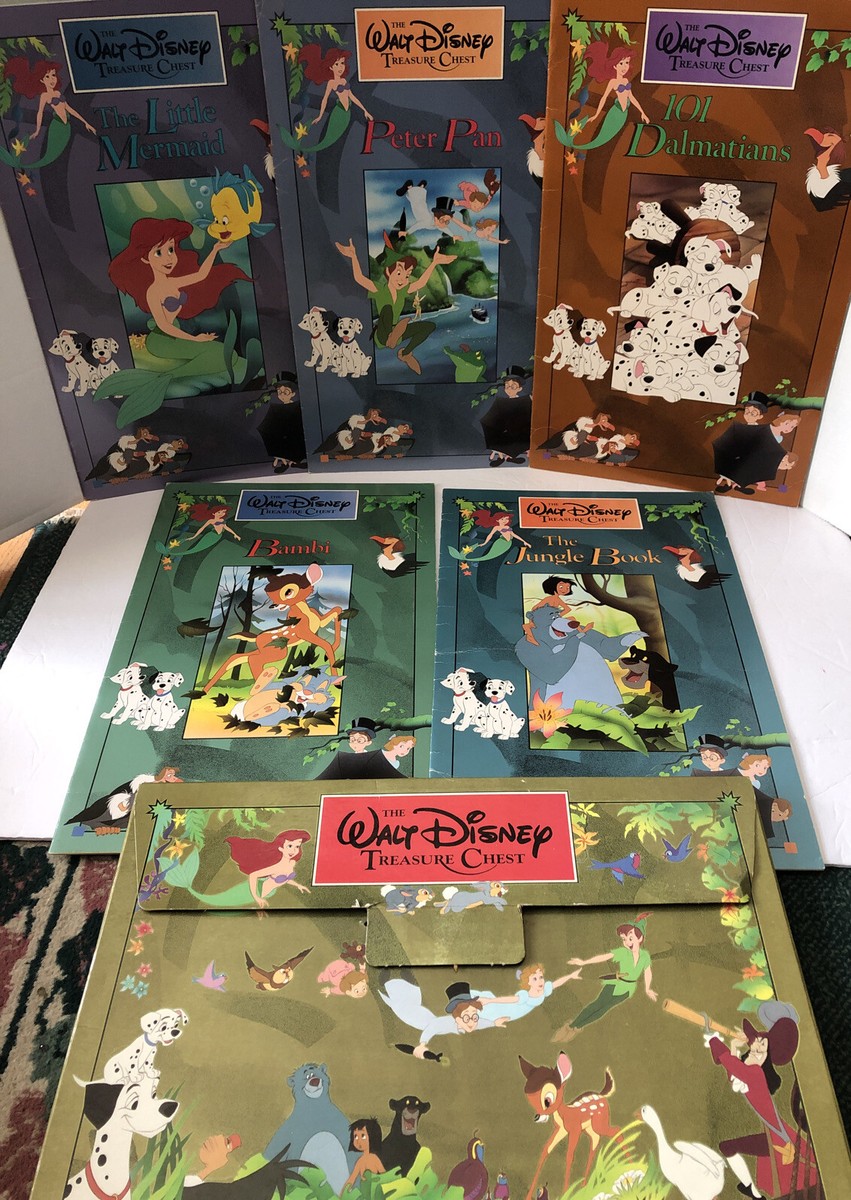 The Walt Disney Treasure Chest Set of Storybooks Peter Pan, Bambi, Ariel,  Plus