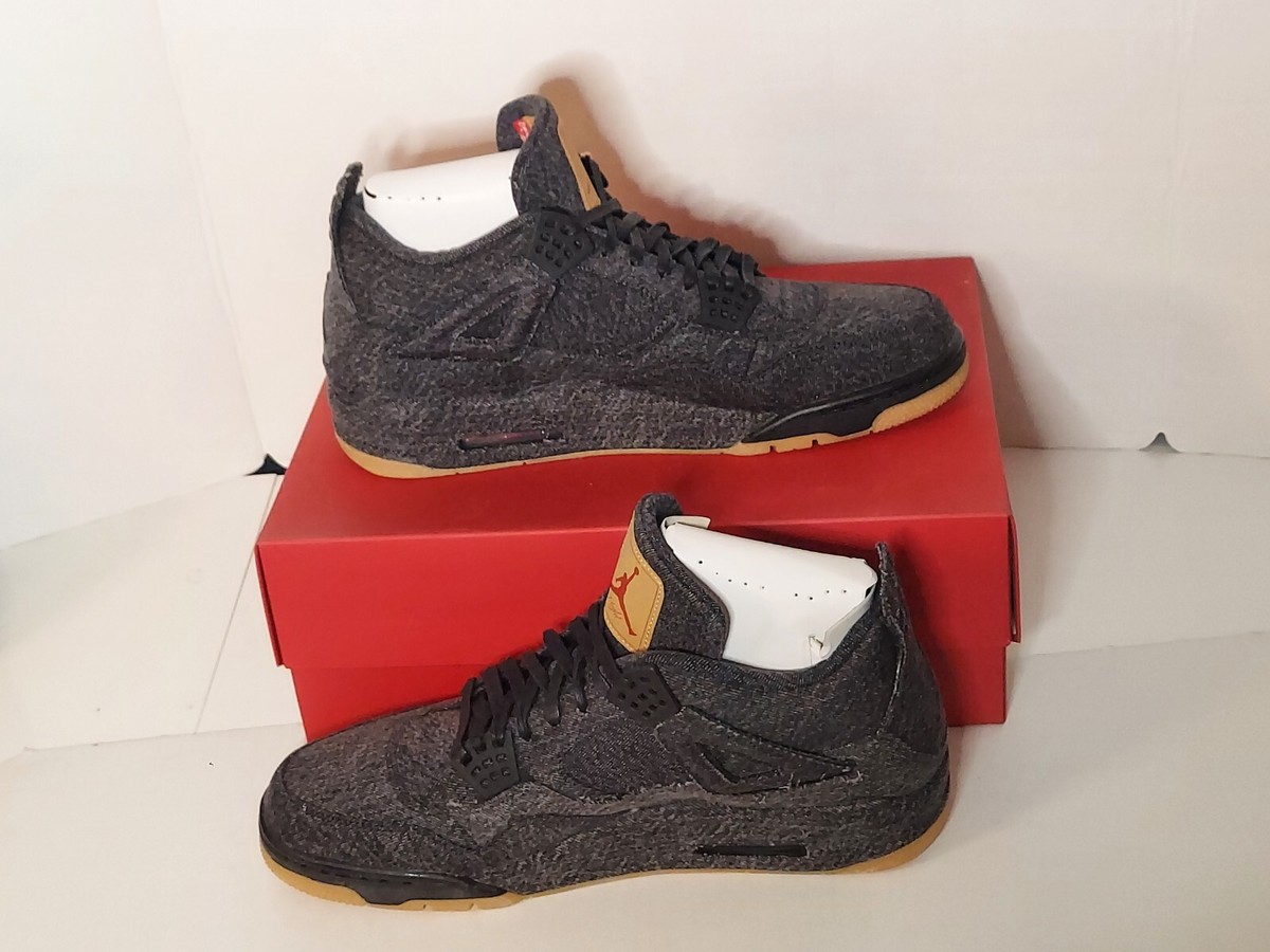 Size 14 - Jordan 4 Retro x Levi's Black Denim 2018