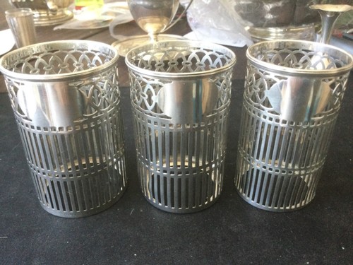 Vintage Hallmarked set of 3 Sterling Silver overlays (no inserts) 3 sizes